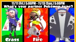 Splatoon 3 - Pokemon Splatfest Announcement #50 Fire Grass Water Event - What's your pokemon type??