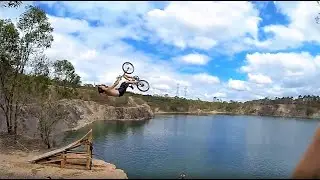Bicycle ramp off cliff into water- Gopro Edit