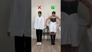 DIY Easy Shirt To Skirt Hack For Girls! 
