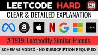 Leetcode HARD 1919 - Leetcodify Similar Friends: How to use WHERE (a, b) IN (...) - Explained by EDS