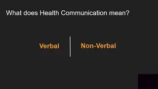 Improving Health Communication