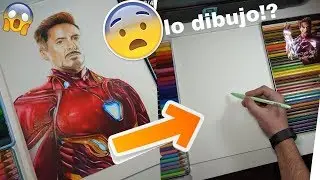 Como pintar con lapices de colores a iron man end game /drawing iron man #dibujos