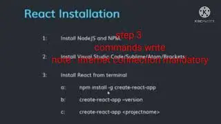 instalation of react js