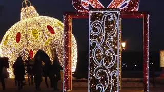 Пермь. Новый год. Новогоднее украшение города. Новогодняя елка. Соборная площадь. Эспланада.
