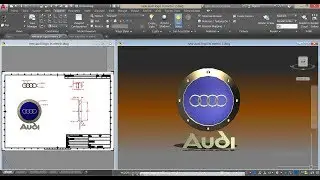 3D AUDI LOGO Tutorial /AutoCAD 2018 convert to JPG format