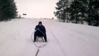 Мастер-Класс по санкам за машиной)
