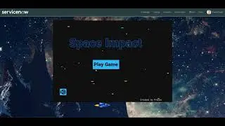 Space Impact Game built on ServiceNow Service Portal