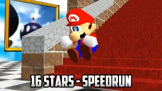 ⭐ Super Mario 64 - 16 Stars Speedrun (TAS) 