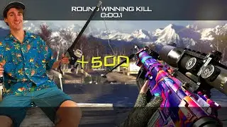 Trickshotting on MW2 with a Fishing Rod! 
