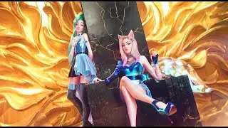 League of Legends K/DA ALL OUT Ahri Skin Gameplay