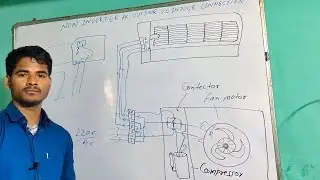 split AC outdoor to indoor connection | non inverter AC wiring out door to indoor | #acrepaircourse