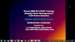 Oracle EBS R12 SCM Training | Demo | 1st Session