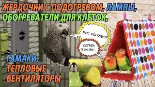 КАК СОГРЕТЬ ПОПУГАЯ ЕСЛИ В ДОМЕ ХОЛОДНО | ЖЕРДОЧКИ С ПОДОГРЕВОМ | ОБОГРЕВАТЕЛИ ДЛЯ КЛЕТКИ | ЛАМПЫ