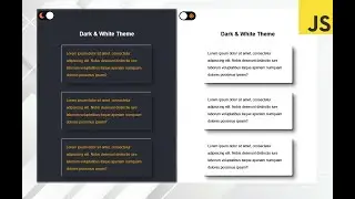 Dark Theme With Toggle Button - JavaScript Project