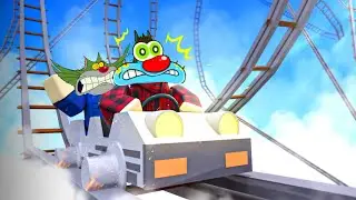 OGGY PLAYING CART RIDE SIMULATOR IN ROBLOX!