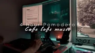 4 hour study with me | 35/5 Pomodoro | Calm cafe lofi music