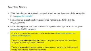 PLSQL Exception Handling