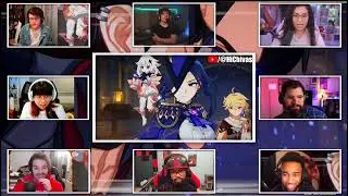 Wriothesley and clorinde Stop the Primordial Sea Water Cutscene | Genshin Impact Reaction Mashup