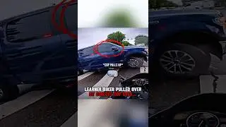 Learner biker pulled over by awesome cop‼️🤯