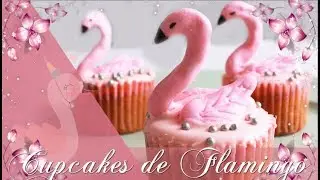 CupCake de Zanahoria y Decoracion de Flamingo