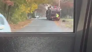 Passing Town of Brookhaven CCC Heil Garbage Truck B4 Picking Up Trash