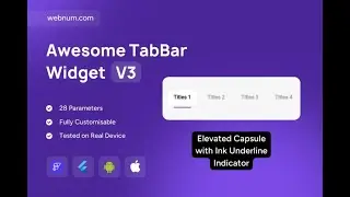 FlutterFlow TabBar Widget ✨ Capsule Tabs with Underline Indicator ✨ 