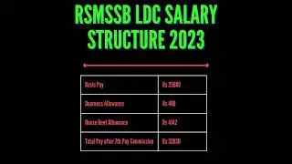 RSMSSB LDC Salary 2023 | rsmssb ldc vacancy 2023 | 