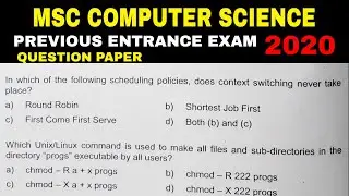 msc computer science entrance exam previous question paper | University of Kerala | 2020