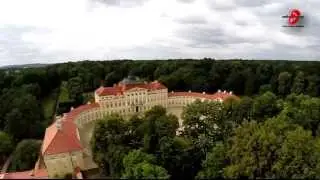 Pałac w Rogalinie z lotu ptaka