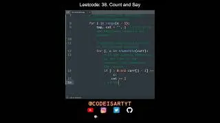 Leetcode 38. Count and Say in Python | Python Leetcode | Python Coding Tutorial | Python Coding ASMR