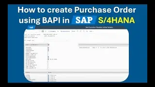 How to create a PURCHASE ORDER using a BAPI in SAP...