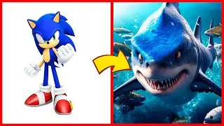 SONIC the Hedgehog ALL CHARACTERS as SHARKS 2024