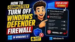 How to Completely Turn Off Windows Defender Firewall in Windows 11 (Tutorial)