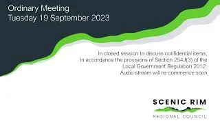 Scenic Rim Regional Council Ordinary Meeting 19 September 2023