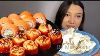 @bymeriasmr273 суши и роллы с соусом asmr