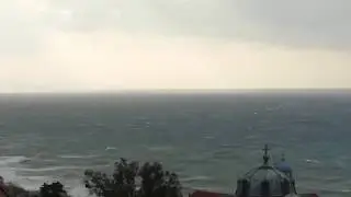 Winter rain in Aegean sea