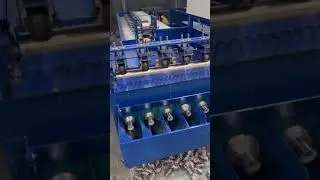 Scrub scourer stainless steel ball scrubber making machine #6wires 6heads combined machine #clean