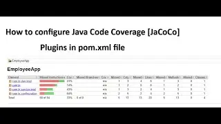 How to configure Java Code Coverage [JaCoCo] Plugins in pom.xml file 