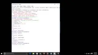 Python: Basic Printing out and Variabling