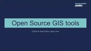 GAW 2021: Open Source GIS Tools and Data