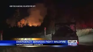 Crews battling large fire in Montgomery County