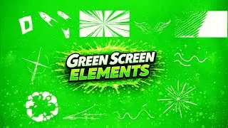 Abstract Pack on Green Screen ⚡ Clean 2D FX for Edits