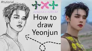 [TXT] How to Draw Yeonjun /TUTORIAL DRAWING Full process/kpop idol- Rini8sh