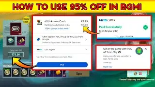 HOW TO USE 95% OFF IN BGMI ? | 😱 ₹60 IN BGMI | HOW TO GET 95% OFF IN PLAY STORE | FALCON BHAI