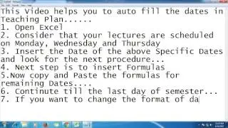 Autofill of Date in Teaching Plan by Khyati Nirmal