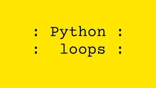 [Beginner] Loops with Python