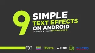 9 simple text effects tutorials on android | MMR GRAPHICS