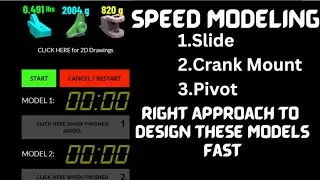 Slide, Crank Mount, Pivot || Speed Modeling || Solidwork