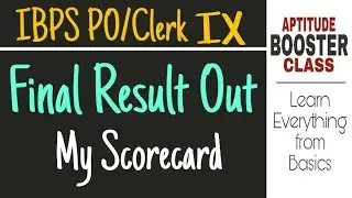 IBPS PO/Clerk - IX Final Result Out | My Result