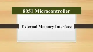 8051 external memory interface